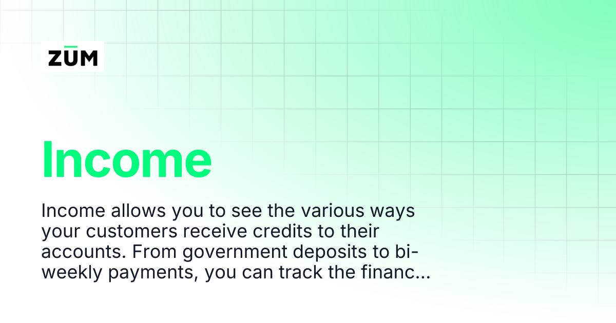 Income | Zum Rails